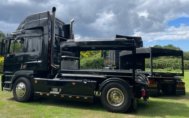 Truck hearse for specialist funeral transport in the UK