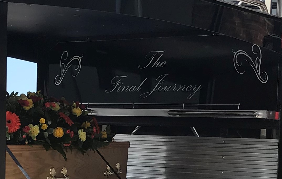 Truck hearse for specialist funeral transport in the UK