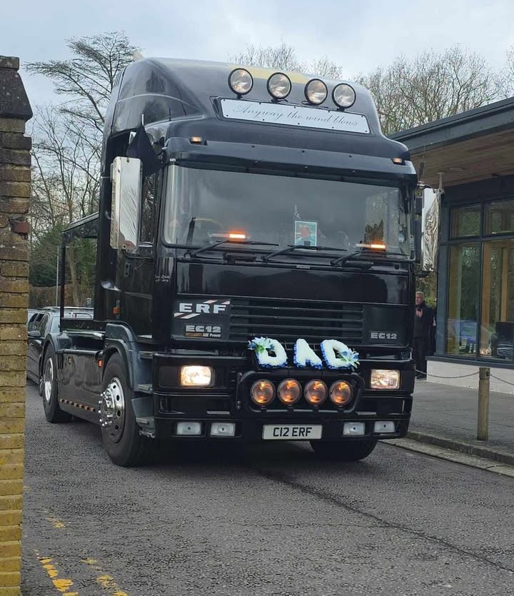 Truck hearse for specialist funeral transport in the UK