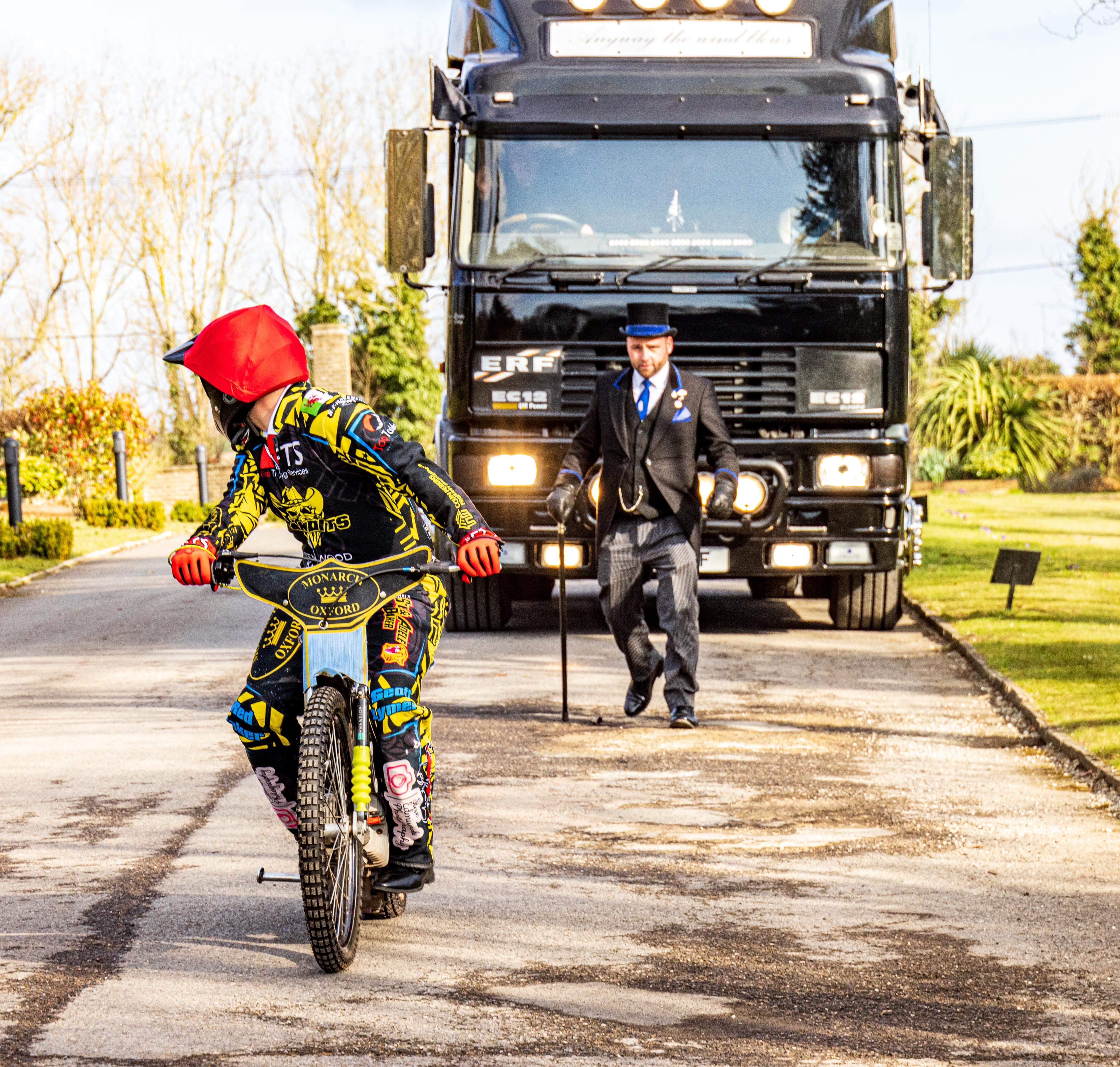 ERF EC12 lorry hearse for bespoke funeral transport in the UK