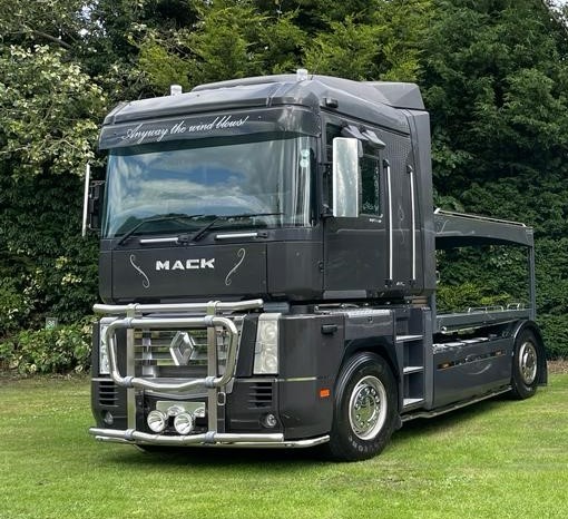 Renault Magnum truck hearse available for funeral hire across the UK